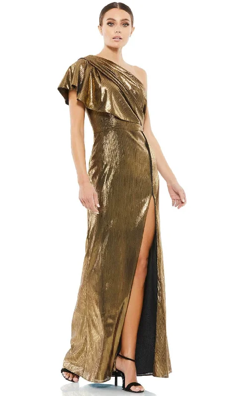 Sleeveless Women Dress in Bright Colors for Summer PartiesIeena Duggal 26600 - Metallic One Shoulder Fitted Dress Sleeveless Women Dress in Bright Colors for Summer PartiesIeena Duggal 26600 - Metallic One Shoulder Fitted Dress
