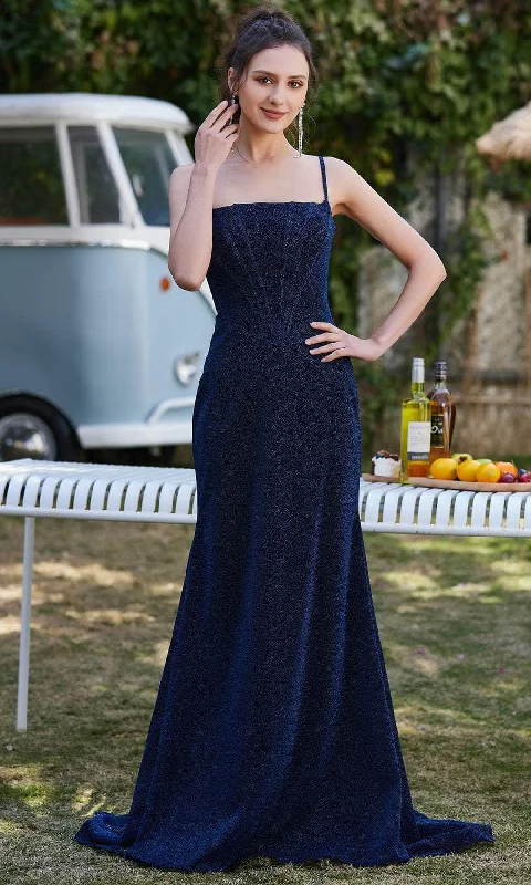 Sheath Women Dress with a Tailored Fit for a Professional LookJ'Adore Dresses J21020 - Straight Across Neck Long Dress Sheath Women Dress with a Tailored Fit for a Professional LookJ'Adore Dresses J21020 - Straight Across Neck Long Dress