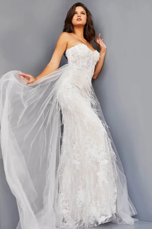 Lace - Embellished Women Dress for an Elegant and Sophisticated AppearanceJovani - 07914 Embroidered Sweetheart Fringed Gown Lace - Embellished Women Dress for an Elegant and Sophisticated AppearanceJovani - 07914 Embroidered Sweetheart Fringed Gown
