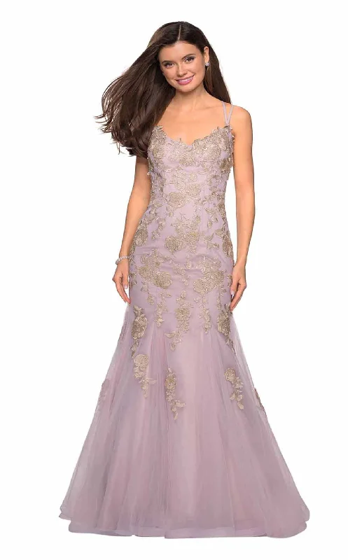 Lace - Embellished Women Dress for an Elegant and Sophisticated AppearanceLa Femme 27710 Dress Lace - Embellished Women Dress for an Elegant and Sophisticated AppearanceLa Femme 27710 Dress