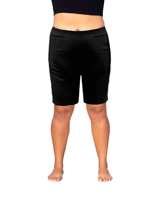 Cotton Jersey Shorts - Plus In Black