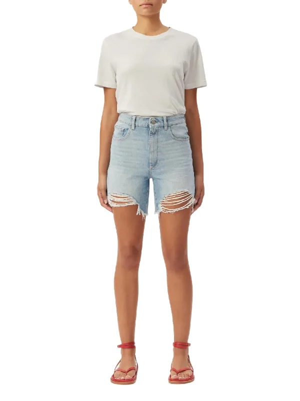 Stretchable Women Shorts for Maximum MobilityEmilie High Rise Vintage Shorts In Fountain Stretchable Women Shorts for Maximum MobilityEmilie High Rise Vintage Shorts In Fountain