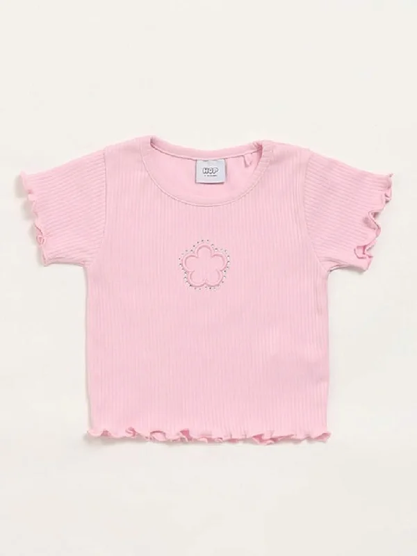 Linen Women Shorts for Breathable Comfort in Hot WeatherHOP Kids Pink Self-Striped Top Linen Women Shorts for Breathable Comfort in Hot WeatherHOP Kids Pink Self-Striped Top
