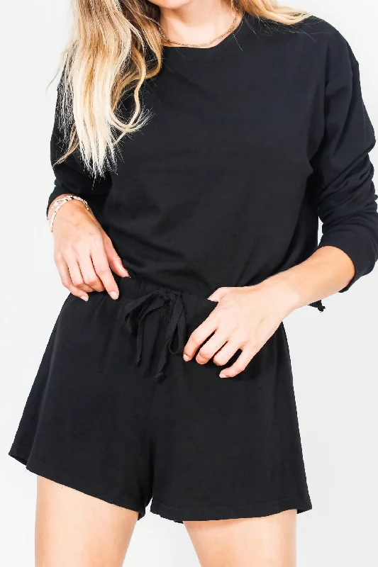 Twill Women Shorts with a Smooth Texture and DurabilityJoel Japanese Jersey Short In Black Twill Women Shorts with a Smooth Texture and DurabilityJoel Japanese Jersey Short In Black