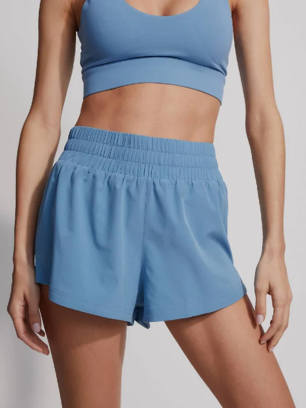 Belted Women Shorts to Enhance the WaistlineKallin Running 1.5" Short In Blue Heaven Belted Women Shorts to Enhance the WaistlineKallin Running 1.5" Short In Blue Heaven