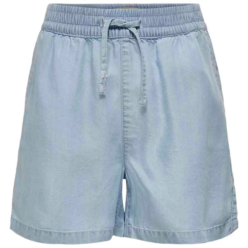 Twill Women Shorts with a Smooth Texture and DurabilityKids ONLY Light Blue Denim Pema Shorts Twill Women Shorts with a Smooth Texture and DurabilityKids ONLY Light Blue Denim Pema Shorts