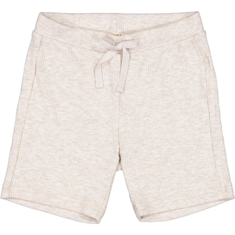 High - Waisted Women Shorts for a Retro and Flattering LookMarMar Modal Beige Melange Shorts High - Waisted Women Shorts for a Retro and Flattering LookMarMar Modal Beige Melange Shorts