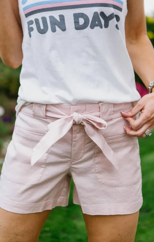 Denim Women Shorts with Distressed Details for a Casual VibeNina Tie Belt Linen Short In Peach Denim Women Shorts with Distressed Details for a Casual VibeNina Tie Belt Linen Short In Peach