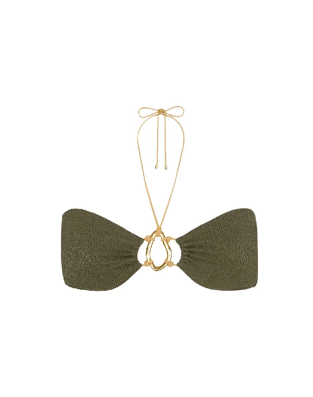 Firenze Adalia Bandeau Top - Evergreen