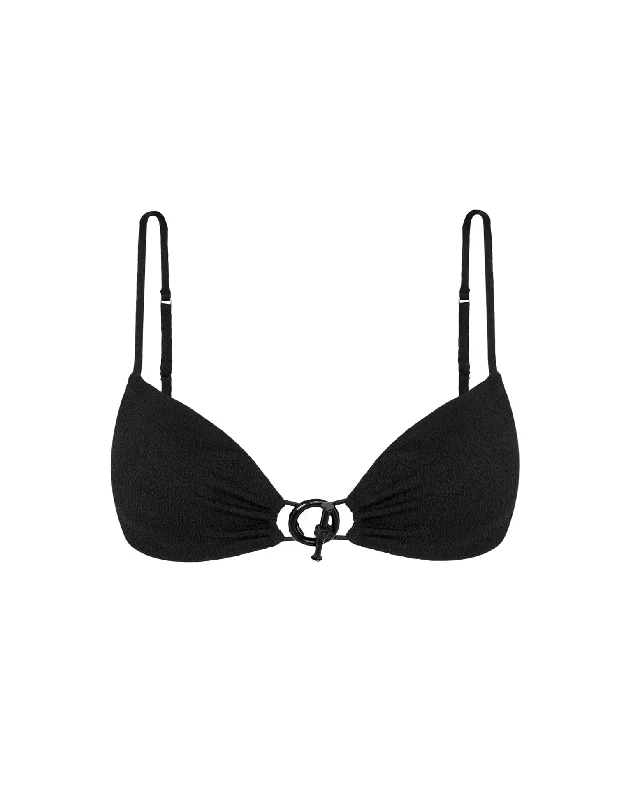 Sustainable bikini made from recycled materials for eco - conscious beachgoersFirenze Audrey Erin Top - Black Sustainable bikini made from recycled materials for eco - conscious beachgoersFirenze Audrey Erin Top - Black