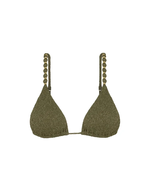 Monokini - style bikini with a unique one - piece - meets - bikini designFirenze Beads Tri Parallel Top - Evergreen Monokini - style bikini with a unique one - piece - meets - bikini designFirenze Beads Tri Parallel Top - Evergreen