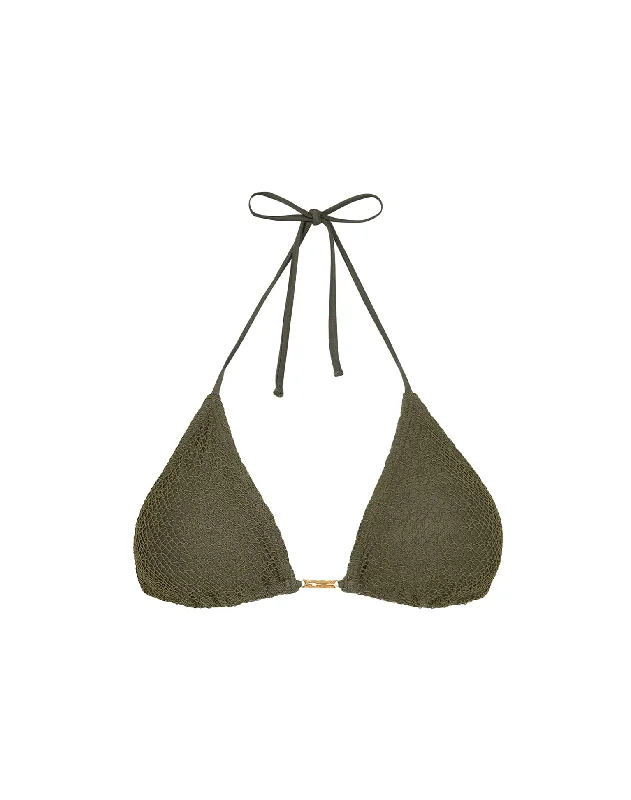 UV - protection bikini for safe sun exposure during beach daysMesh Serena Tri Top - Evergreen UV - protection bikini for safe sun exposure during beach daysMesh Serena Tri Top - Evergreen