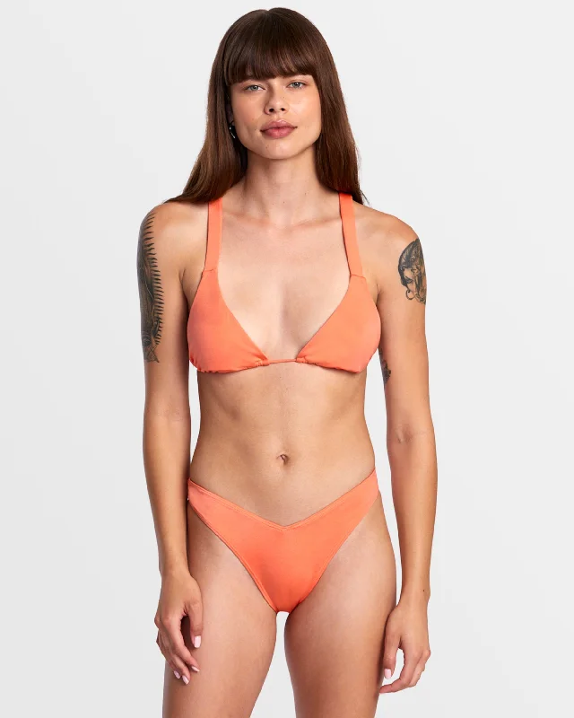 UV - protection bikini for safe sun exposure during beach daysSolid Shimmer Wide Crossback Triangle Bikini Top - Fusion Coral UV - protection bikini for safe sun exposure during beach daysSolid Shimmer Wide Crossback Triangle Bikini Top - Fusion Coral